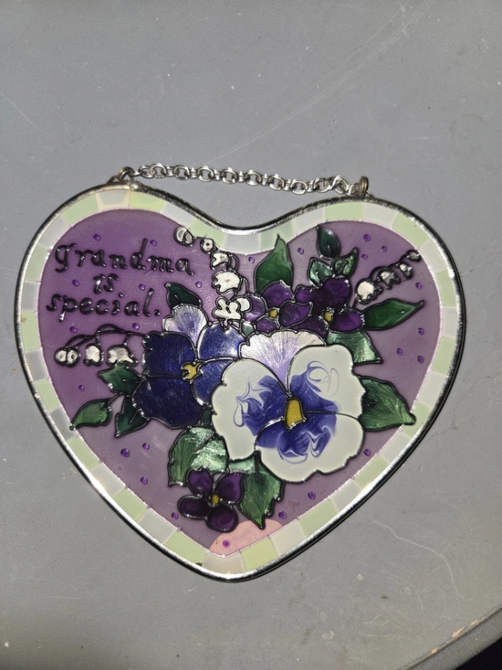 Joan Baker Designs Grandma is Special Heart Suncatcher